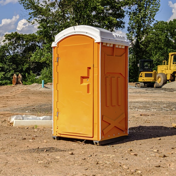 how often are the porta potties cleaned and serviced during a rental period in Brookside Delaware